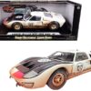 1966 Ford GT-40 MK II #98 White with Black Hood After Race (Dirty Version) 1/18 Diecast Model Car by Shelby Collectibles