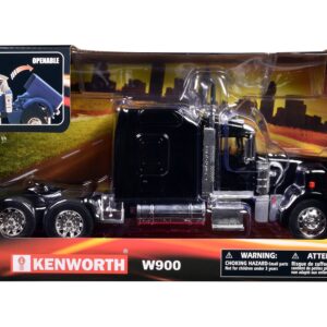 Kenworth W900 Truck Tractor Black 1/32 Diecast Model by New Ray