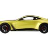 2022 Aston Martin V12 Vantage RHD (Right Hand Drive) Cosmopolitan Yellow with Black Hood and Top 1/18 Model Car by Top Speed