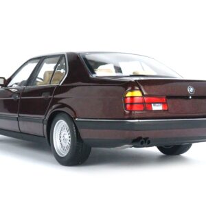 1986 BMW 730i (E32) Dark Red Metallic 1/18 Diecast Model Car by Minichamps