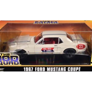 1967 Ford Mustang Coupe #23 “Thrill Circus By Karnes” White 1/18 Diecast Model Car by Greenlight