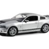 2011 Shelby GT500 Ingot Silver Metallic with Black Stripes 1/18 Diecast Model Car by Greenlight