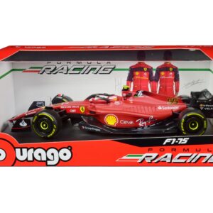 Ferrari F1-75 #55 Carlos Sainz “Ferrari Racing” Formula One F1 (2022) “Formula Racing” Series 1/18 Diecast Model Car by Bburago