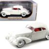 1936 Cord 810 Coupe White with Red Interior 1/18 Diecast Model Car by Signature Models