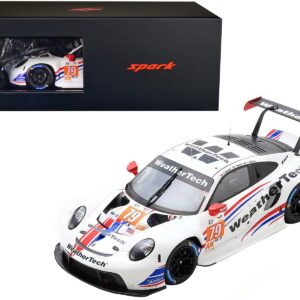 Porsche 911 RSR-19 #79 Cooper MacNeil – Julien Andlauer – Thomas Merrill “WeatherTech Racing” GTE Am 2nd Place “24 Hours of Le Mans” (2022) with Acrylic Display Case 1/18 Model Car by Spark