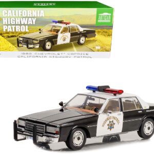 1989 Chevrolet Caprice Police Black and White “California Highway Patrol” “Artisan Collection” 1/18 Diecast Model Car by Greenlight