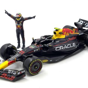 Red Bull Racing RB19 #11 Sergio Perez “Oracle” Formula One F1 Championship “Constructor Champions” (2023) with Driver Figure 1/24 Diecast Model Car by Bburago