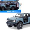 2021 Ford Bronco Badlands Blue “Special Edition” 1/18 Diecast Model Car by Maisto