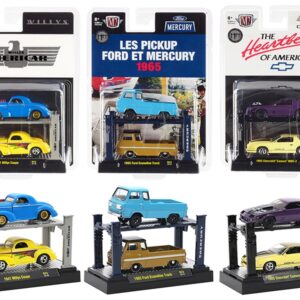 “Auto Lifts” Set of 6 pieces Series 23 Limited Edition to 6050 pieces Worldwide 1/64 Diecast Model Cars by M2 Machines