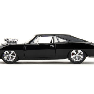 1970 Dodge Charger Black with Race Interior “Fast & Furious” Movie 1/24 Diecast Model Car by Jada