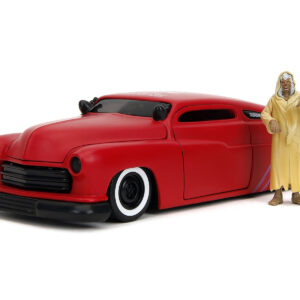 1951 Mercury Matt Red with Purple Stripes and Creep Diecast Figure “Creepshow” (1982) Movie “Hollywood Rides” Series 1/24 Diecast Model Car by Jada