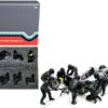 Formula One F1 Pit Crew 7 Figurine Set Team Black Release II for 1/43 Scale Models by American Diorama