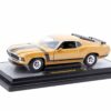 1970 Ford Mustang BOSS 302 Gold Metallic with Black Stripes Limited Edition to 6250 pieces Worldwide 1/24 Diecast Model Car by M2 Machines