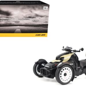 Can-Am Ryker Rally 3-Wheel Motorcycle Sand Storm and Black 1/12 Diecast Model by BRP Models