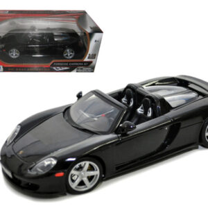 Porsche Carrera GT Convertible Black with Black Interior 1/18 Diecast Model Car by Motormax