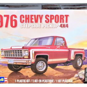 Level 4 Model Kit 1976 Chevrolet Sports Stepside 4×4 Pickup Truck 1/24 Scale Model by Revell