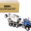 CAT Caterpillar CT660 Day Cab Tractor with McNeilus Concrete Mixer Truck Blue Metallic 1/50 Diecast Model by Diecast Masters