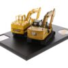 CAT Caterpillar 225 Hydraulic Escavator and CAT Caterpillar 323 Next Generation Hydraulic Escavator Set of 2 pieces “Evolution Series” 1/50 Diecast Models by Diecast Masters