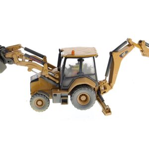 CAT Caterpillar 420F2 IT Backhoe Loader with Operator Yellow “Weathered Series” 1/50 Diecast Model by Diecast Masters