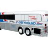 1984 Eagle Model 10 Motorcoach Bus “Greyhound Package Express” White and Blue “Vintage Bus & Motorcoach Collection” Limited Edition to 504 pieces Worldwide 1/87 (HO) Diecast Model by Iconic Replicas