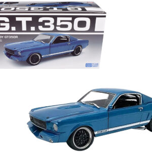 1965 Shelby GT350R Pro Touring Blue Metallic Limited Edition to 372 pieces Worldwide 1/18 Diecast Model Car by ACME