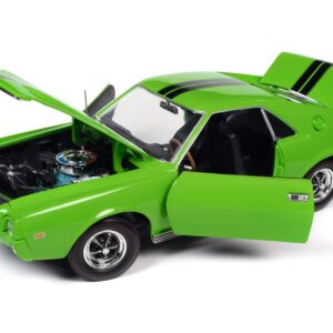 1969 AMC AMX Big Bad Lime Green with Black Stripes “Muscle Car & Corvette Nationals” (MCACN) “American Muscle” Series 1/18 Diecast Model Car by Auto World