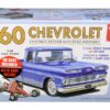 Skill 2 Model Kit 1960 Chevrolet Custom Fleetside Pickup Truck with Go Kart 1/25 Scale Model by AMT