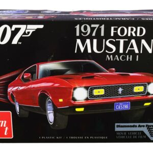 Skill 2 Model Kit 1971 Ford Mustang Mach 1 (James Bond 007) “Diamonds are Forever” (1971) Movie 1/25 Scale Model by AMT