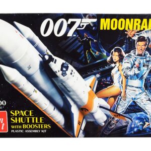 Skill 2 Model Kit Space Shuttle with Boosters “Moonraker” (1979) Movie (James Bond 007) 1/200 Scale Model by AMT