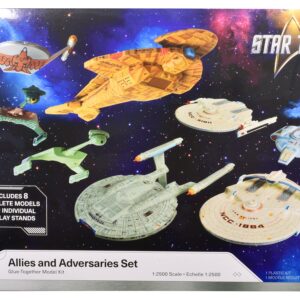 Skill 2 Model Kit Allies and Adversaries Space Ship Set “Star Trek” Franchise 1/2500 Scale Model by AMT