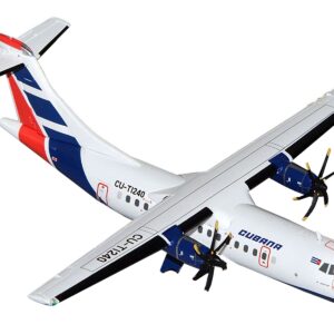 ATR 42-500 Commercial Aircraft “Cubana” (CU-T1240) White with Blue and Red Tail “Gemini 200” Series 1/200 Diecast Model Airplane by GeminiJets