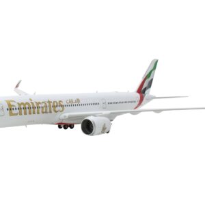 Airbus A350-900 Commercial Aircraft “Emirates Airlines” White with Striped Tail “Gemini 200” Series 1/200 Diecast Model Airplane by GeminiJets