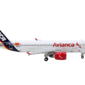 Airbus A320 Commercial Aircraft “Avianca Airlines” White with Tail Stripes 1/400 Diecast Model Airplane by GeminiJets