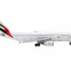 Airbus A300-600R Commercial Aircraft “Emirates Airlines” (A6-EKC) White with Striped Tail 1/400 Diecast Model Airplane by GeminiJets