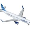 Embraer ERJ-190 Commercial Aircraft “JetBlue Airways” (N323JB) White with Blue Tail 1/400 Diecast Model Airplane by GeminiJets