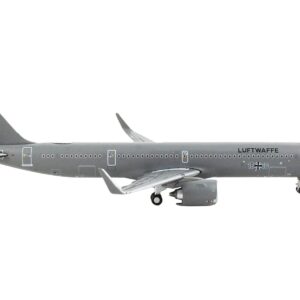 Airbus A321neo Transport Aircraft “German Luftwaffe” Gray “Gemini Macs” Series 1/400 Diecast Model Airplane by GeminiJets