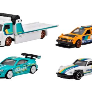 “Greddy” Set of 4 pieces Series Hot Wheels “Premium” 2024 Series T Diecast Model Cars by Hot Wheels