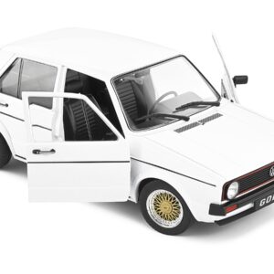 1983 Volkswagen Golf L Custom White with Gold Wheels 1/18 Diecast Model Car by Solido