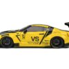 Nissan Skyline GT-R (R35) Liberty Walk Body Kit 2.0 RHD (Right Hand Drive) Yellow with Black Hood and Top 1/18 Diecast Model Car by Solido