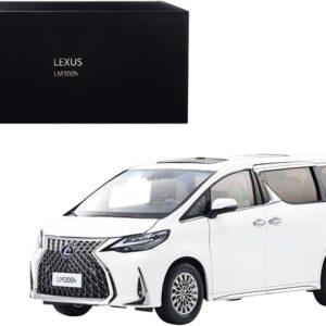 Lexus LM300h Hybrid Van with Sunroof White Pearl 1/18 Diecast Model Car by Kyosho