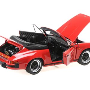 1983 Porsche 911 Carrera Cabriolet 3.2 Red 1/18 Diecast Model Car by Minichamps