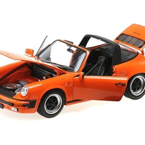 1983 Porsche 911 Carrera Targa 3.2 Orange 1/18 Diecast Model Car by Minichamps