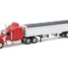 Kenworth W900 Grain Truck Red and White “Long Haul Truckers” Series 1/32 Diecast Model by New Ray