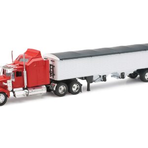 Kenworth W900 Grain Truck Red and White “Long Haul Truckers” Series 1/32 Diecast Model by New Ray