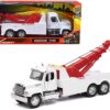 Freightliner 114SD Tow Truck White and Red “Long Haul Trucker” Series 1/32 Diecast Model by New Ray