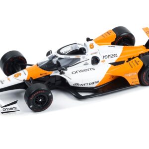 Dallara IndyCar #6 Felix Rosenqvist “NTT DATA” Arrow McLaren “60th Anniversary Triple Crown Accolade Indianapolis 500 Livery” “NTT IndyCar Series” (2023) 1/18 Diecast Model Car by Greenlight