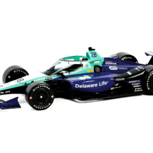 Dallara IndyCar #28 Marcus Ericsson “Delaware Life” Andretti Autosport “NTT IndyCar Series” (2024) 1/18 Diecast Model Car by Greenlight