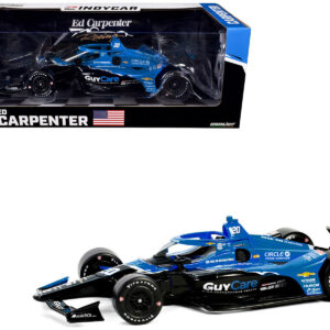 Dallara IndyCar #20 Ed Carpenter “Guy Care” Ed Carpenter Racing “NTT IndyCar Series” (2024) 1/18 Diecast Model Car by Greenlight