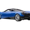 Pagani Huayra Metallic Blue with Black Top and Silver Wheels 1/12 Model Car by Autoart