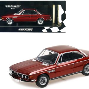 1971 BMW 3.0 CSi Red Metallic Limited Edition to 504 pieces Worldwide 1/18 Diecast Model Car by Minichamps